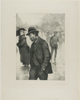 Rainy Day, Paris, n.d. Attributed to Théophile-Alexandre Steinlen.