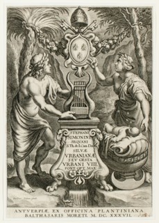 Title page from Silvae Urbanianae, 1637. Creator: Cornelis Galle I.