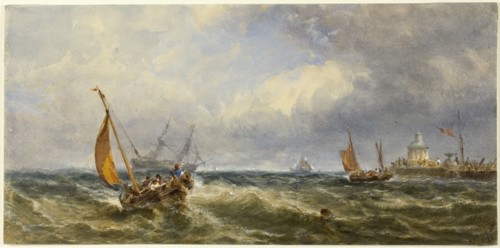 Coastal View with Shipping, 1864.
