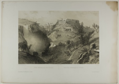 General View of Tivoli, plate seventeen from Italie Monumentale et Pittoresque, c. 1848.