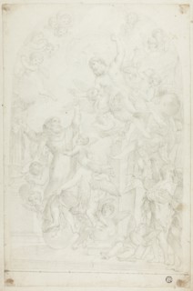 Christ Appearing to Monastic Saint in Ecstasy, n.d. Follower of Carlo Maratti.
