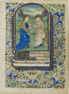 The Visitation, from a Book of Hours, 1440s.