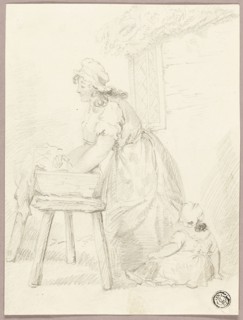 Woman Washing Clothes, n.d.