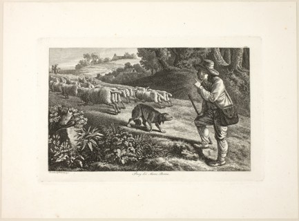 Arcadian Shepherd Boy and His Flock of Sheep, 1810.