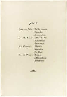 Portfolio, title page and colophon for Vom Weyerberg, 1895.
