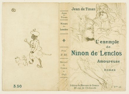 Cover for L'exemple de Ninon de Lenclos amoureuse, 1898. Novel by Jean de Tinan.