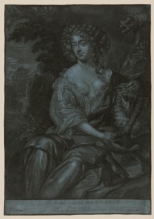 Portrait of Nell Gwyn as a Shepherdess Garlanding a Lamb, c. 1678. Actress, and mistress of King Charles  II.