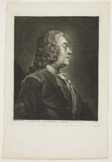 Philippe Claude Tubières, Comte de Caylus, 1770. Possibly a portrait of French polymath Anne Claude de Caylus.