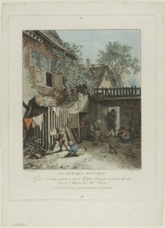 The Rustic Hut, 1774. 'La Baraque Rustique'.