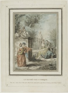 The Comic Rendevous, n.d. 'Le Rendé-vous Comique'. Characters from the Commedia dell'Arte.