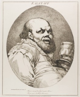 Falstaff, originally published March 15, 1776,  published 1809. Creator: John Hamilton Mortimer.