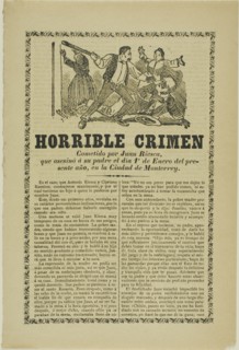 Horrible Crime Committed by Juan Riesca, n.d.