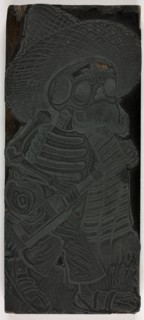 Printing block for Calavera of the Masses, no. 2, 1910.