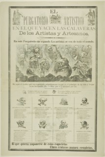 The Artistic Purgatory, Wherein Sprawl the Calaveras of Artists and Artisans, n.d.
