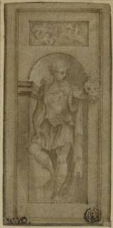 Niche Statue of David with the Head of Goliath, n.d. Possibly by Francesco de'Rossi.