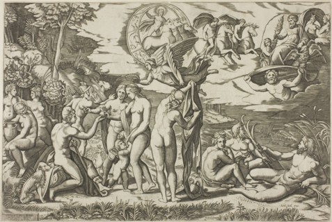 The Judgment of Paris, c. 1520. Creator: Marcantonio Raimondi.