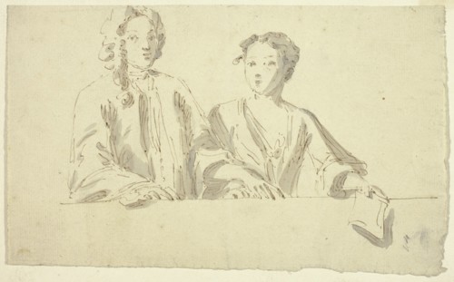 Bust Length Couple, n.d. Possibly by William Hogarth.