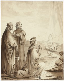 The Three Magi Pointing to the Star of Bethlehem, n.d.