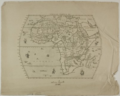 Africae Tabula XII, 1588, reprinted 1889. Map of Africa.