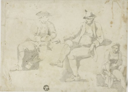 Three Sketches of Seated Figures, n.d.