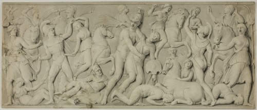 Frieze with Battle of the Amazons, 19th century.