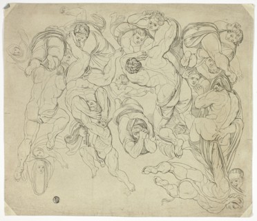 Group of Figures, n.d. Detail after the Last Judgment by Michelangelo.