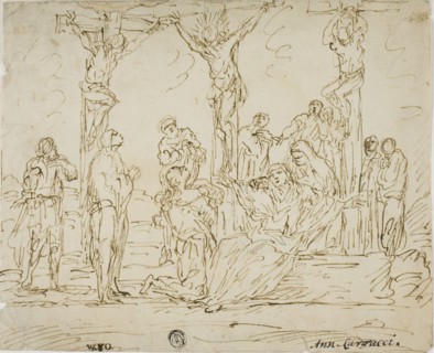 Lamentation, n.d. The Virgin Mary collapses beneath Christ on the cross.