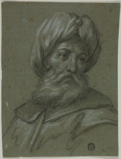Head of an Old Man with Turban and Beard, n.d.