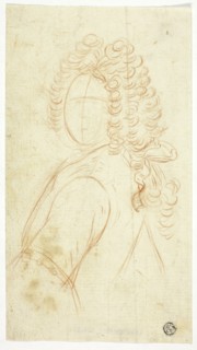 Half-Length Sketch of Gentleman Wearing Wig, n.d.