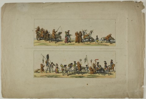Plates Three and Four, from L'Ouverture de la Campagne des Ultras contre la XIXe siecle, n.d.
