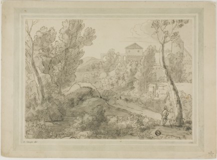 Italianate Landscape with Buildings, Aqueduct, c. 1774.