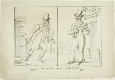 Autre Temps, autre... Calicot., c. 1817. Creators: Unknown, C. de Lasleyrie.