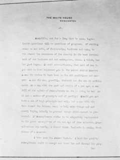 Copy of Letter On White House Stationery, October 20, 1914. Creator: Harris & Ewing.