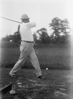 Cummins, Albert Baird, Governor of Iowa, 1902-1908; Senator, 1908-1926. Playing Golf, 1917.