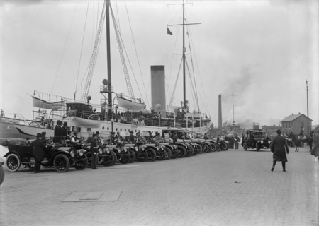 French Commission To U.S. Arriving at Navy Yard On 'Mayflower', 1917.