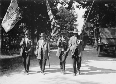 Gettysburg Reunion: G.A.R. & U.C.V. - Veterans of The G.A.R. And of The Confederacy, at The Encampment, 1913.