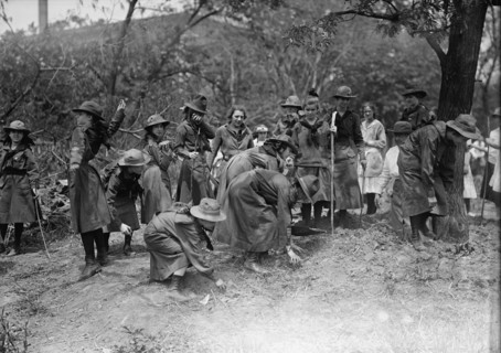 Girl Scouts Gardening, 1917.