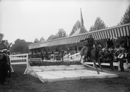 Horse Shows. Broad Jump, 1914.