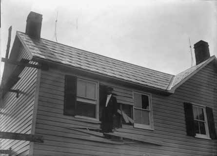 Indian Head, Md. Navy Proving Ground - Residence of George Swann, Damaged By 16' Shell That..., 1916 Creator: Harris & Ewing.
