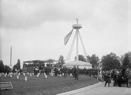 Maine Memorial Dedication, February 15, of Memorial in Arlington National Cemetery..., Feb 1915. Creator: Harris & Ewing.