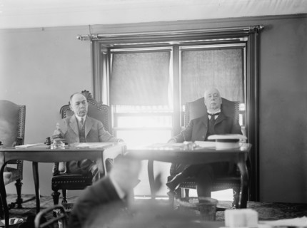 Mellen, Charles Sanger, Railroad President. Right, with C.C. Mcchord, 1914.