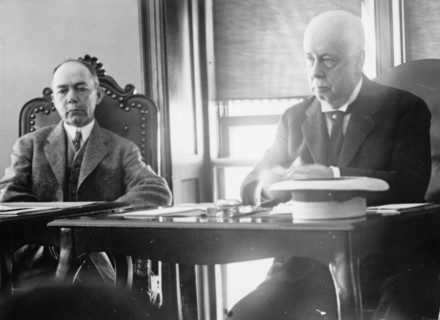 Mellen, Charles Sanger, Railroad President. Right, with C.C. Mcchord, 1914.