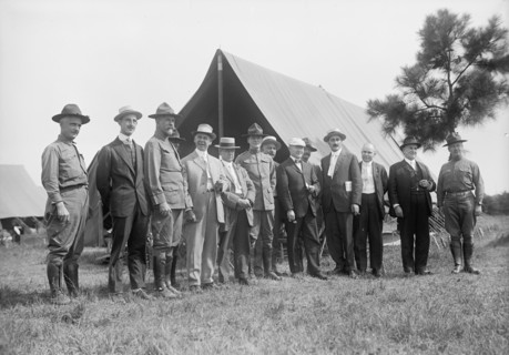 National Guard of D.C. M. And M. Assn. of D.C. On Visit To D.C.N.G. in Camp at Colonial Beach, 1916. Creator: Harris & Ewing.
