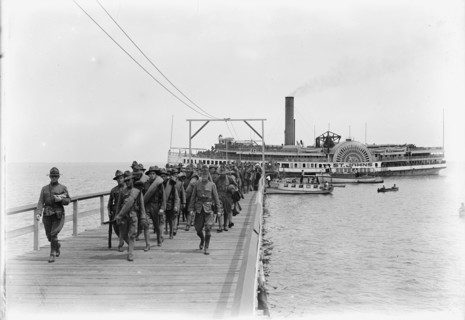 National Guard of D.C. Returning from Camp at Colonial Beach, 1916.