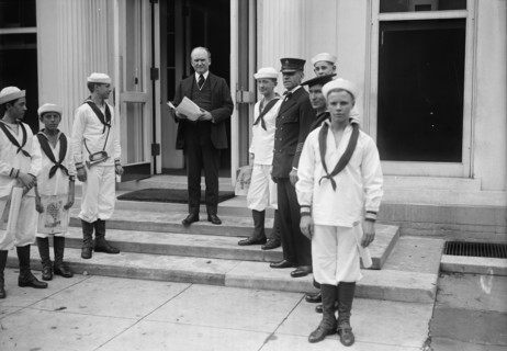 Naval Scouts at White House, Washington, D.C., 1917.