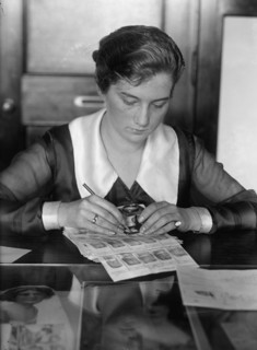 Navy Department, U.S. Intelligence Bureau, Finger Print Department Clerk, Marie S. Dahm, 1918.