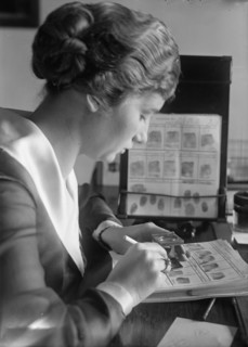 Navy Department, U.S. Intelligence Bureau, Finger Print Department Clerk, Marie S. Dahm, 1918.