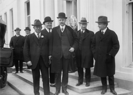 New Jersey Group at White House - Senator Billy Hughes; Tom Birch; Governor Fielder; Edward..., 1916 Creator: Harris & Ewing.