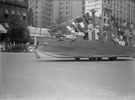 Preparedness Parade - Float Like Battleship, 1916.
