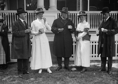 Red Cross Luncheon On General Scott's Lawn - Unidentified; Boardman; Taft; Mrs. Scott; Davison, 1917.
